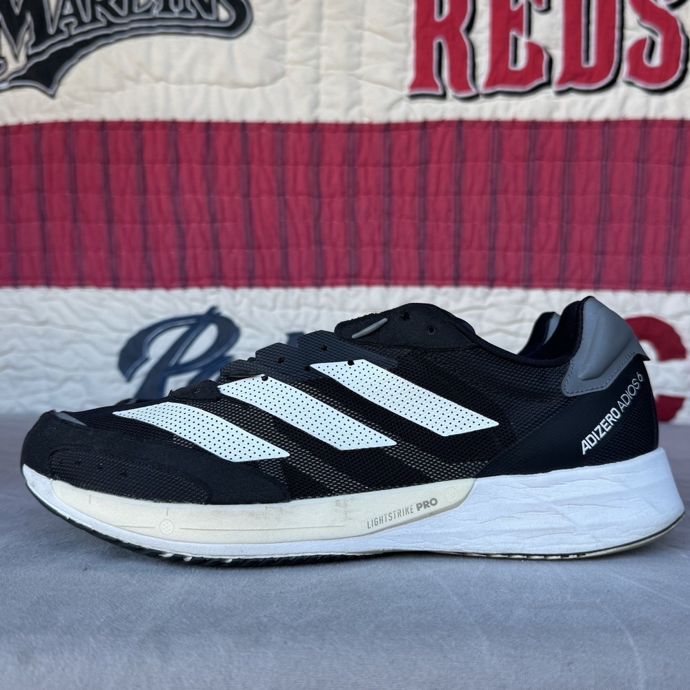 Size 11.5 - Adidas Adizero Adios 6 Men's Sneakers Black Running Shoes H67509